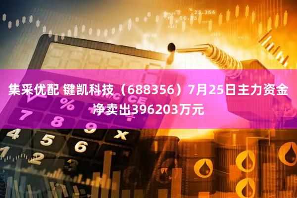 集采优配 键凯科技（688356）7月25日主力资金净卖出396203万元