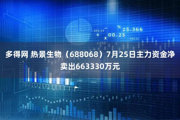 多得网 热景生物（688068）7月25日主力资金净卖出663330万元
